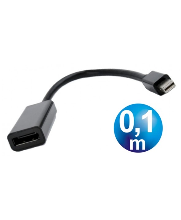 Adaptador mini displayport macho a displayport hembra 0.1m