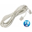 Conexion telefonica m/m rj11 6p4c blanca 7.5m