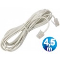 Conexion telefonica m/m rj11 6p4c blanca 4.5 metros