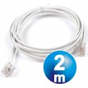 Conexion telefonica m/m rj11 6p4c blanca 2 metros