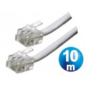 Conexion telefonica m/m rj11 6p4c blanca 10 metros