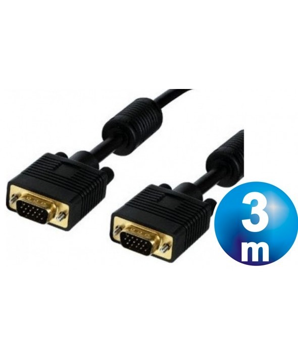 Conexion vga m/m 28 awg cable 3m