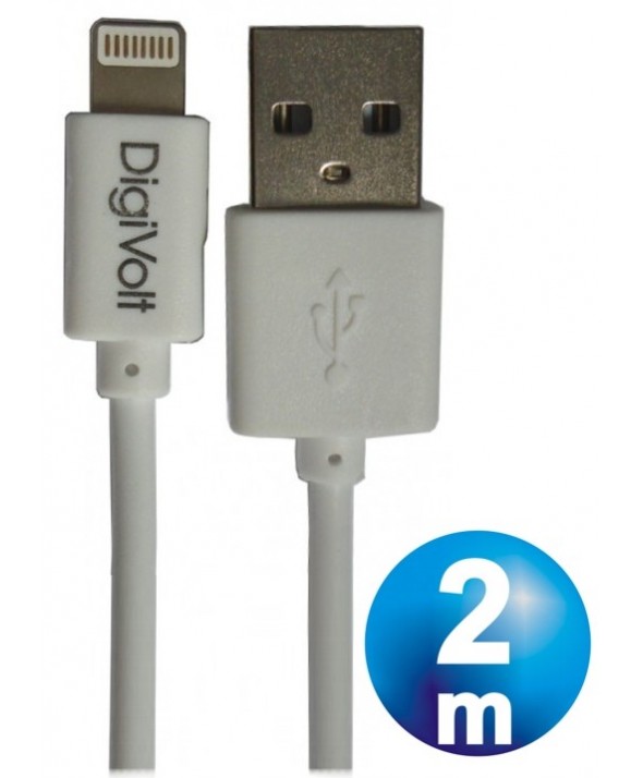 Conexion usb alimentacion/datos blanco iphone 7 cable 2m