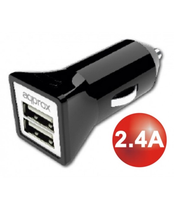 Alimentador coche 2xusb (2400ma) approx appusbcar2