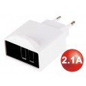 Alimentador casa 2xusb (2100ma) approx appusbwall2