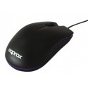 Raton optico usb 800 dpi negro/purpura approx