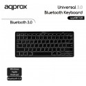 Teclado universal bluetooth negro approx 