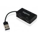 Hub 3xusb 2.0+lector tarjeta sd / micro sd approx