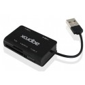 Hub 3xusb 2.0+lector tarjeta sd / micro sd approx