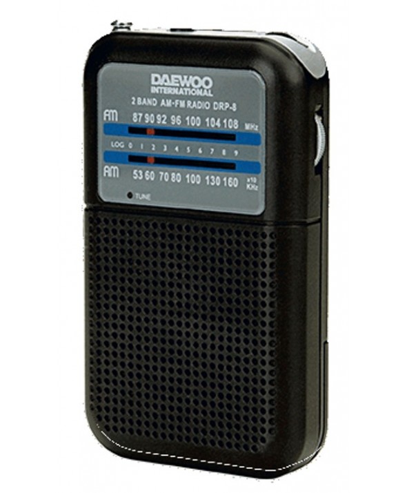 Radio am/fm altavoz + auricular daewoo negro