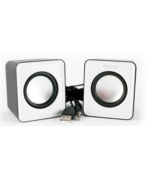 Altavoz pc usb 5w v2.0 approx blanco appspx1w