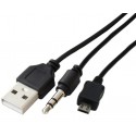 Conexion micro usb a jack 3.5 st+usb "a" macho 0.5m