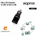 Lector usb/micro sd tarjeta microsd+otg approx c21