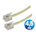 Conexion telefonica m/m rj11 6p4c 4.5m beige