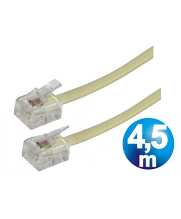 Conexion telefonica m/m rj11 6p4c 4.5m beige