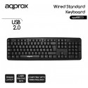 Teclado standard cable usb approx appkbeco