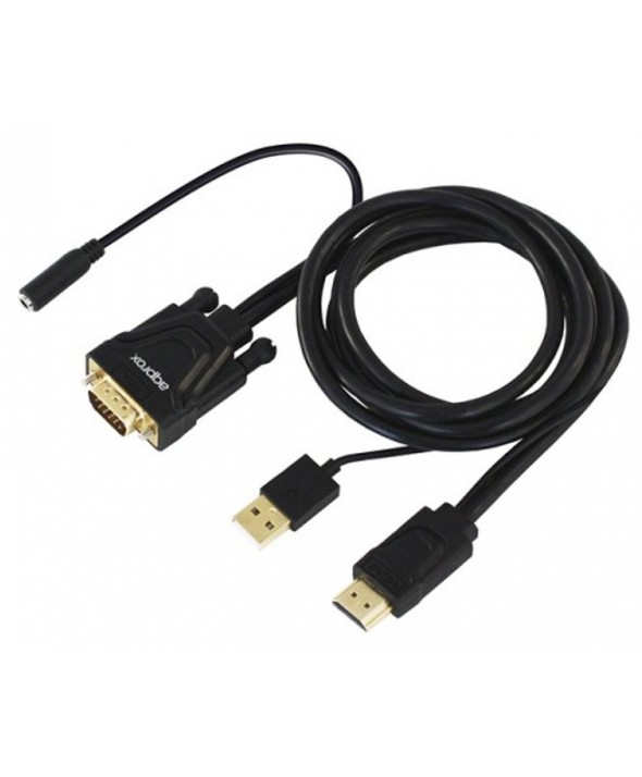 Convertidor hdmi a vga+audio alimentacion x usb approx ppc22