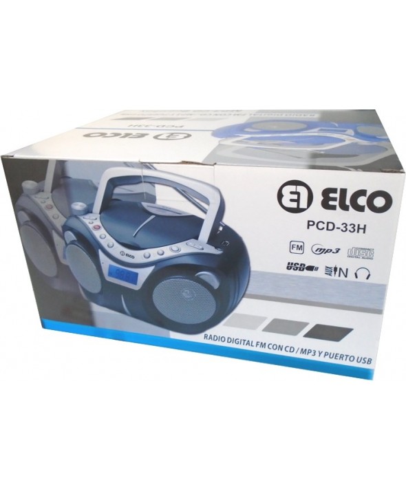 Radio cd digital mp3 usb elco pd33usb colores