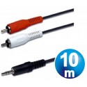 Conexion audio jack 3.5 st/m a 2 rca/m 10m