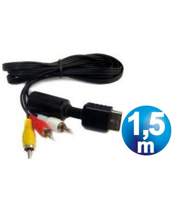 Conexion ps2/ps3 a 3 rca audio/video 1.5 metros