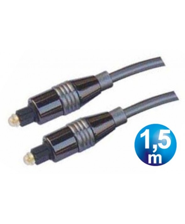 Conexion fibra optica toslink m/m hq cable 1.5 m