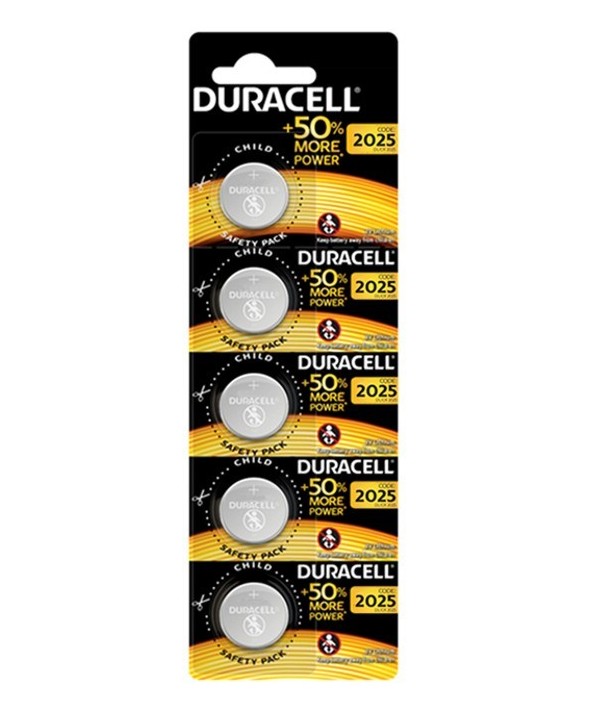 Pila litio cr2025 duracell blister 5 unidades