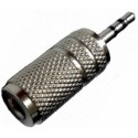 Adaptador jack 2.5 st/m a 3.5 st/h metal