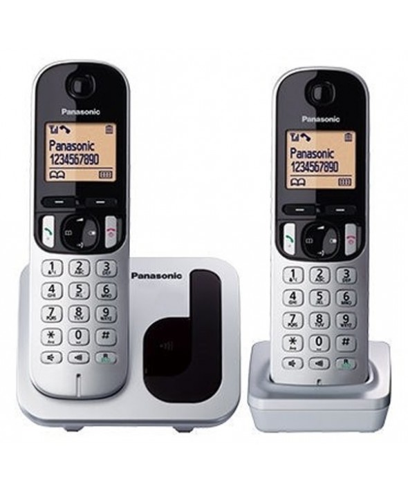 Telefono inalambrico duo panasonic kx-tgc212 plata