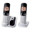 Telefono inalambrico duo panasonic kx-tgc212 plata