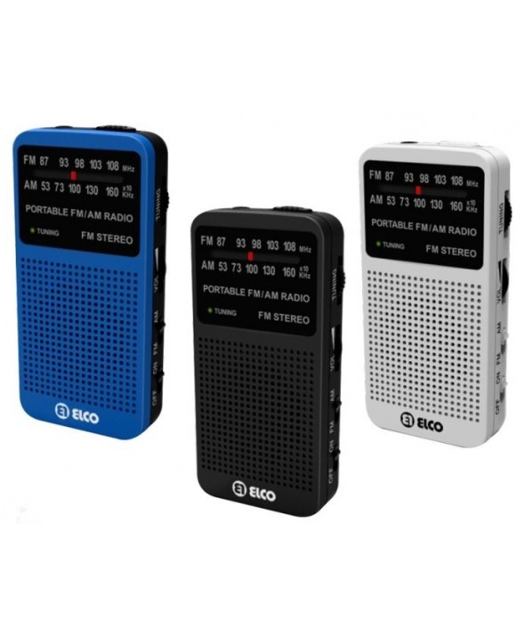 Radio am/fm altavoz y auriculares colores elco