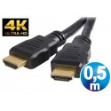 Conexion hdmi m/m 3d 4k cable 0.5 m