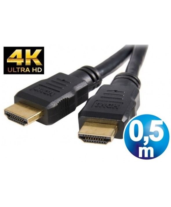 Conexion hdmi m/m 3d 4k cable 0.5 m