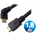 Conexion hdmi m/m 30awg codo 90º v1.4 cable 1.8m