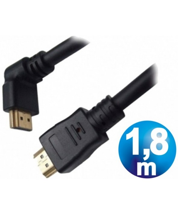 Conexion hdmi m/m 30awg codo 90º v1.4 cable 1.8m