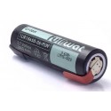 Bateria recargable cr18650 2600mah 3.7v terminales