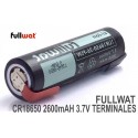 Bateria recargable cr18650 2600mah 3.7v terminales