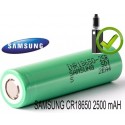 Bateria recargable cr18650 2500mah 20a flat samsung