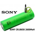 Bateria recargable cr18650 2600mah flat 30a sony 