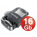 Pen driver 16 gb dual driver m3.0 130 mb/s sandisk