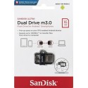 Pen driver 16 gb dual driver m3.0 130 mb/s sandisk