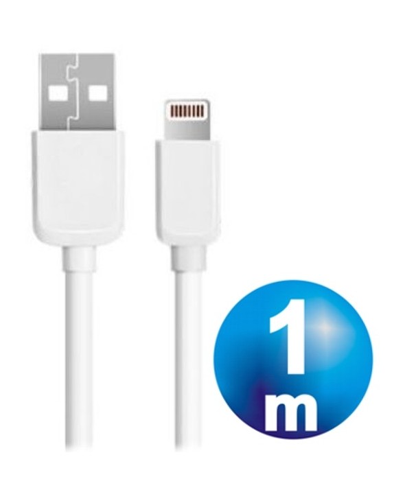 Conexion usb 2.0 2a blanco lightning 1m av1091