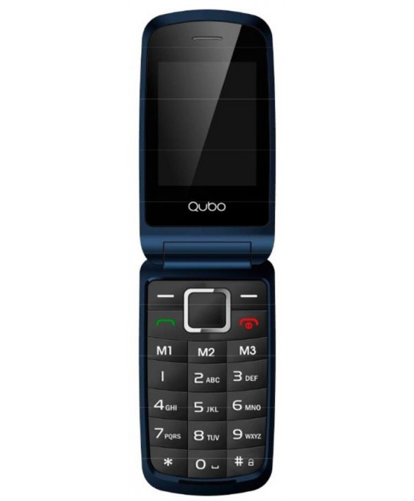 Telefono movil concha 2 pantallas qubo osiris azul