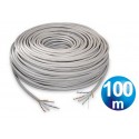 Rollo 100 m cable telefonico cat.6 utp rigido