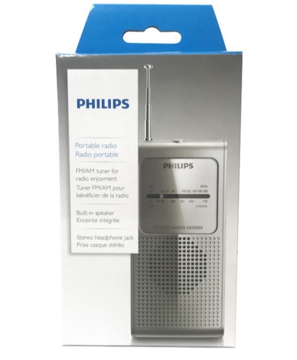 Radio philips am/fm altavoz exterior + toma auricular