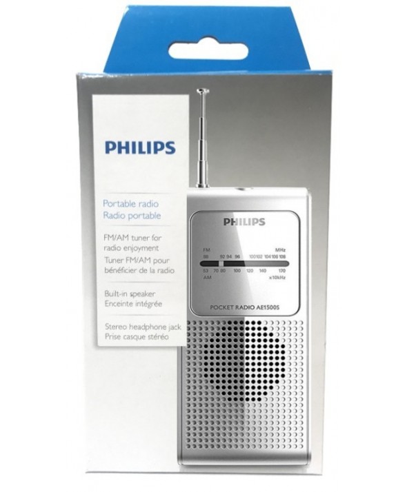 Radio philips am/fm altavoz exterior + toma auricular