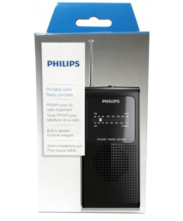 Radio philips am/fm altavoz exterior + toma auricular