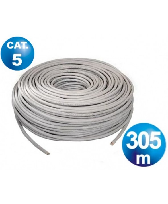 Bobina 305 m cable telefonico cat.5 utp rigido