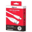 Conexion usb blanco lightning 1m 1,5a