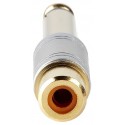 Adaptador jack 6.3 mm mono macho a rca hembra metal