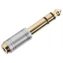 Adaptador jack 6.3 mm stereo macho a 3.5 mm stereo hembra metal